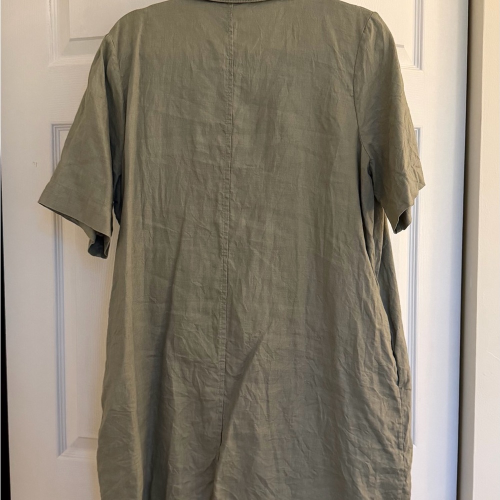 Everlane Olive Green Shirt Dress - Picture 6 of 6
